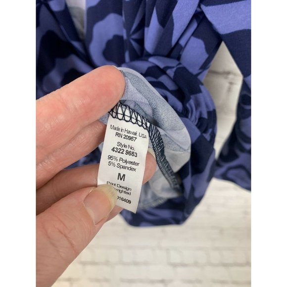 Tori Richard Honolulu Faux Wrap Blouse Geometric P - Picture 4 of 5